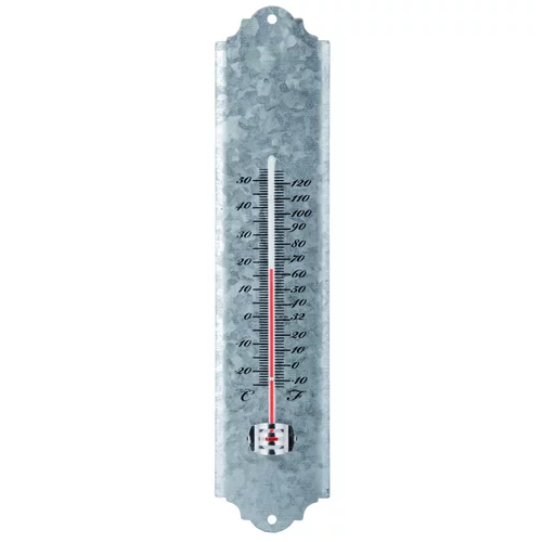 À découvrir pour l’extérieur：Thermomètre en vieux zinc gris 6,7x1,4x30 cm