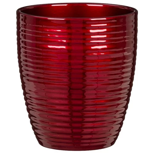 Un indispensable au jardin：Cache pot en céramique rouge Scheurich 669 Orchidées Bordeaux Brilliant - Ø 14 cm