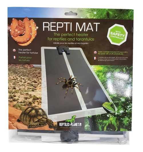 Jardin à aménager：Plaque chauffante pour terrarium coloris noir Reptile Planet Repti Mat 14W - 28 x 28 cm