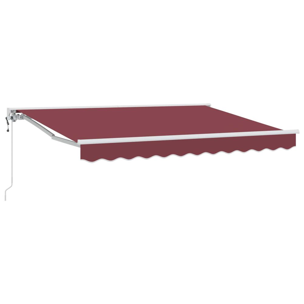 vidaXL Auvent rétractable électrique Bordeaux 3,5 x 2,5 m – 2,5 m 2,45 m