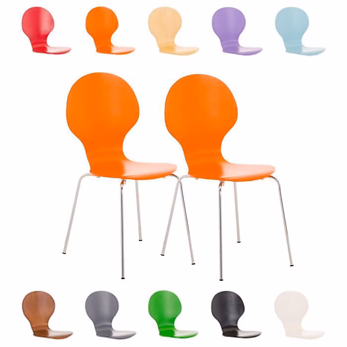 CLP-Lot de 2 chaises empilables en bois Diego-Array
