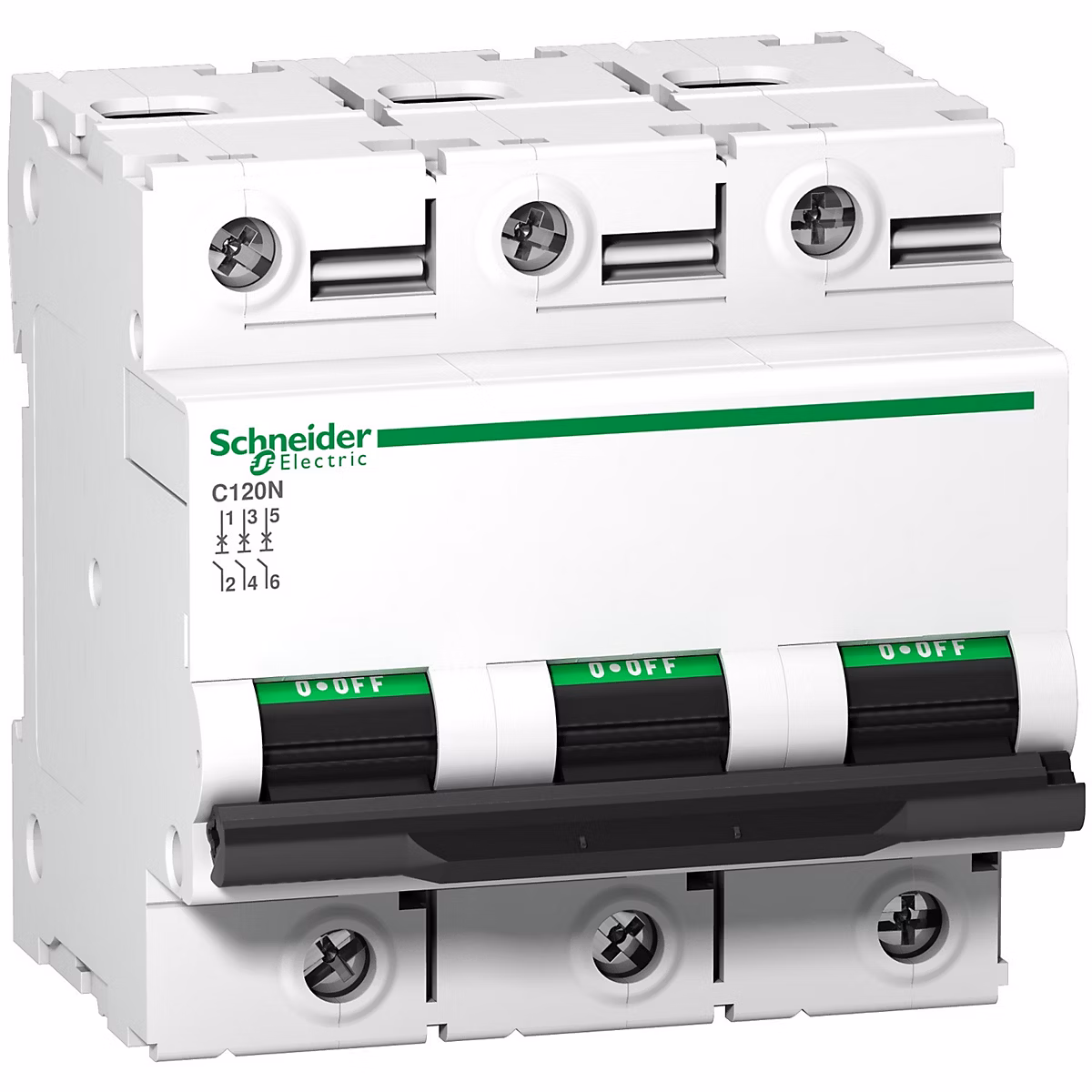A9n18367 Schneider C120n Disjoncteur Triphasé Schneider 100 A – 3p, Courbe C, 10ka, à Vis