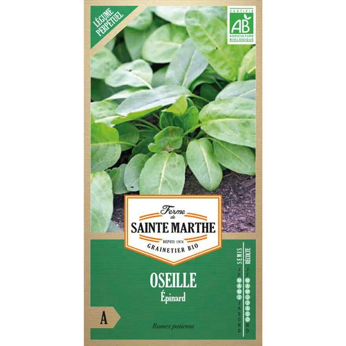 Espace vert malin：Graines d'oseille épinard bio Ferme de Sainte Marthe - graines à semer