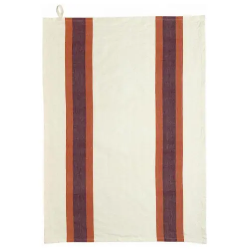 Espace vert confort：Torchon recyclé Lave Yuna coloris orange en coton - 50 x 70 cm