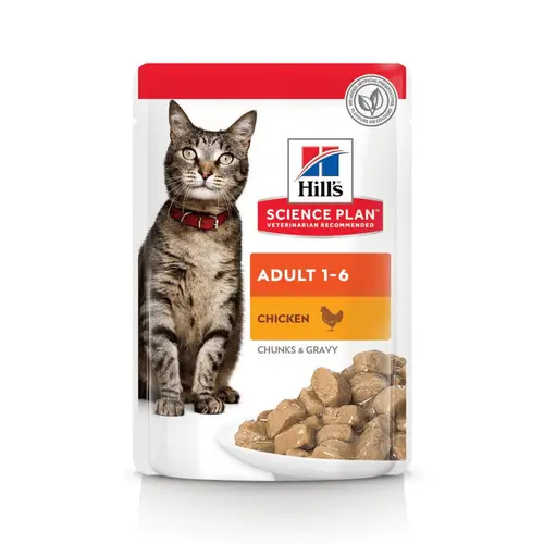 Solution extérieure：Pack de sachets pour chat 4 saveurs Hills - 12 x 85 gr