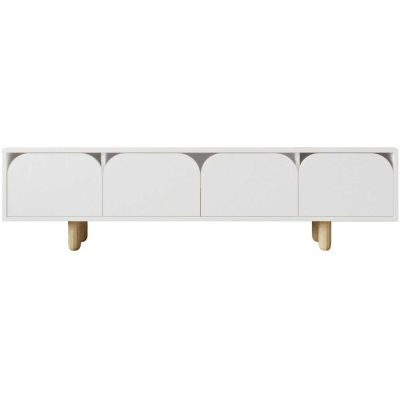 Meuble TV en aggloméré Lazio (Blanc)