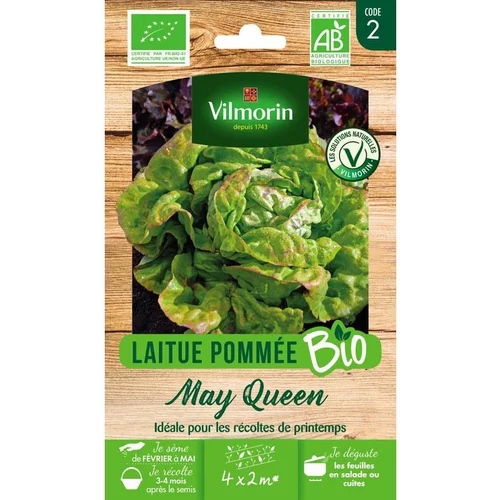 Pour un jardin agréable:Graines de laitue may queen bio Vilmorin - graines à semer