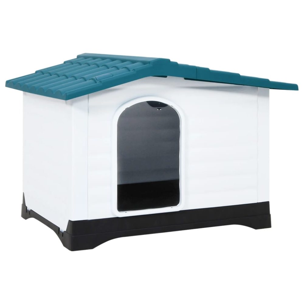 vidaXL Niche pour chien Bleu 90,5x68x66 cm Polypropylène – 66 cm Bleu