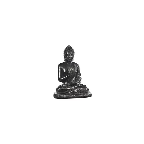 Tendance extérieur：Statue en béton ciré noir Hairie Grandon Bouddha assis grand modèle - 80 cm