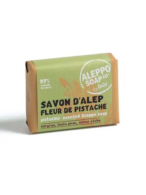 Pour votre confort au jardin:Savon d’Alep Tadé Fleur de pistache - 100 g