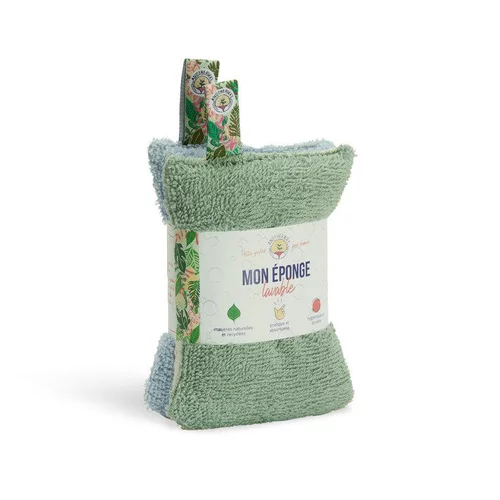 Choix malin：Éponges lavables de cuisine bio coloris vert Anotherway – lot de 2