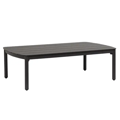 Pensé pour vos extérieurs:Table basse anthracite en aluminium Bizzotto Fenix - 115 x 68,5 x 35 cm