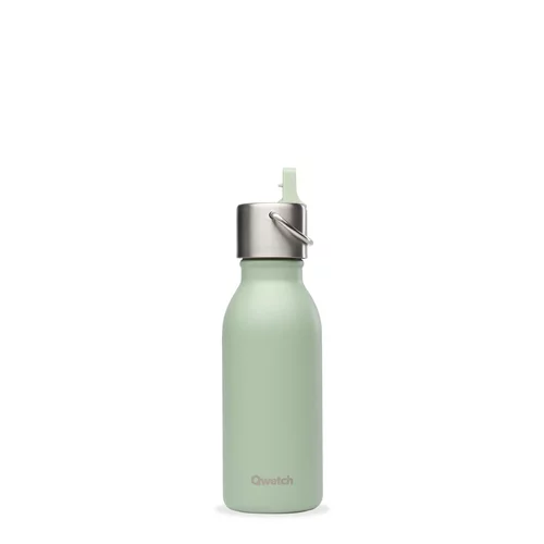 Pour équiper vos extérieurs:Bouteille isotherme Kids Matt en inox coloris vert Qwetch - 350 ml