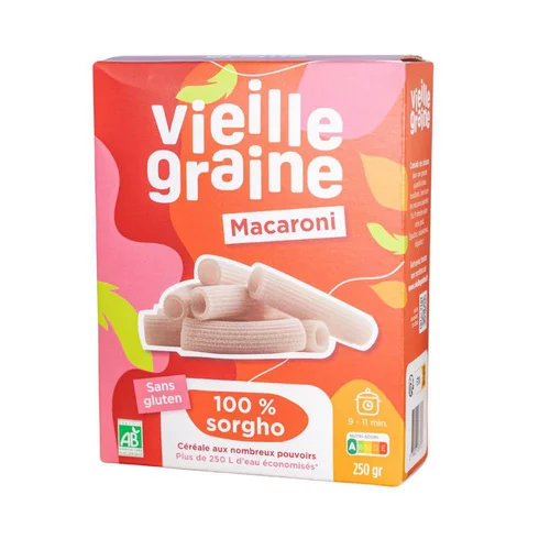 Accessoire extérieur：Macaroni sorgho Bio Vieille Graine - 250 g