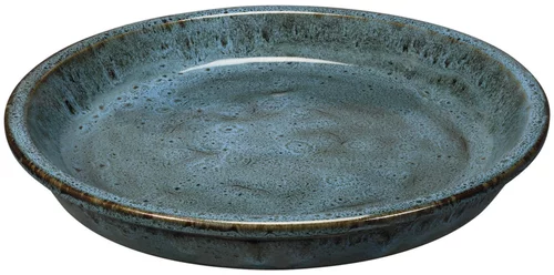 Pour mieux organiser vos extérieurs:Soucoupe en terre cuite émaillée bleu vert Deroma Lagos - Ø 22 cm