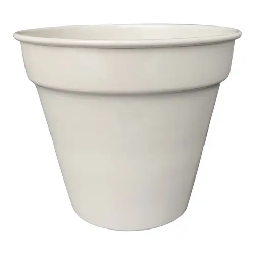 Style nature:Pot conique en métal recyclé coloris crème Upcycle Conique - Ø 20,5 x H 18 cm