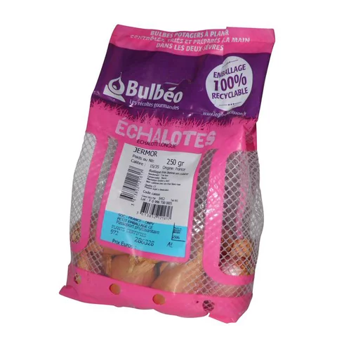 Nature pratique:Bulbes d’échalotes longue Jermor calibre 15/35, 250 g