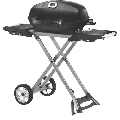 Extérieur facile:Barbecue électrique Travel Q avec chariot 2200W coloris noir Napoléon - 112 x 50 x 93 cm