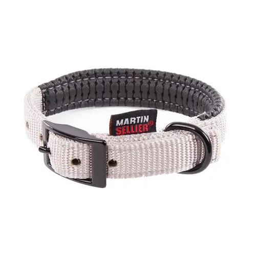Jardin plaisir:Collier droit Confort pour chien coloris gris - 1,6x35 cm