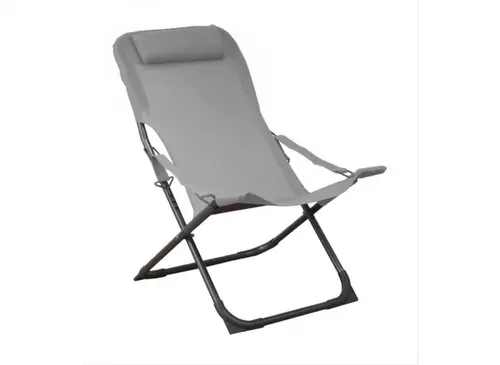 Une sélection pour l’extérieur：Relax de jardin pliant, couleur graphite / perle - PROLOISIRS Easy