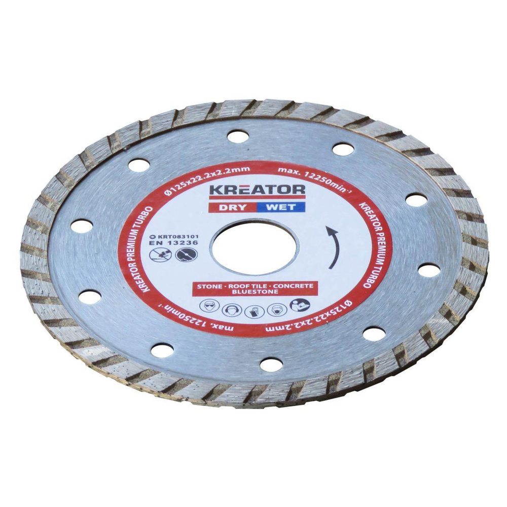 KREATOR Disque diamant universels turbo Alésage 22,2 mm 1 disque 125 mm 2,2 mm