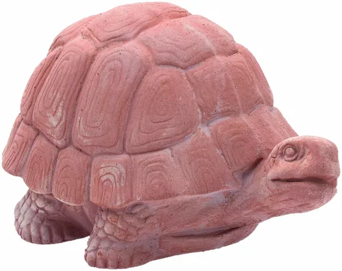 Bien pensé pour le jardin:Tortue en terre cuite rouge Anticomestiere Tartaruga - 21 x 14 x 17 cm