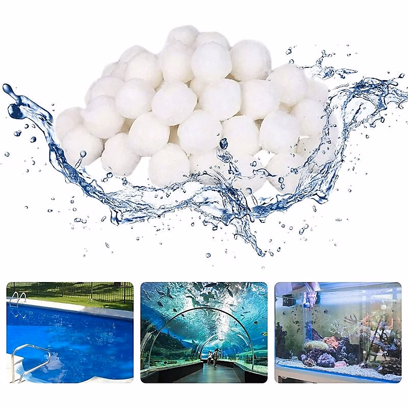 Boule filtrante de piscine 1300g | boule filtrante de piscine extérieure – filtre en fibre adapté au filtre à sable de piscine
