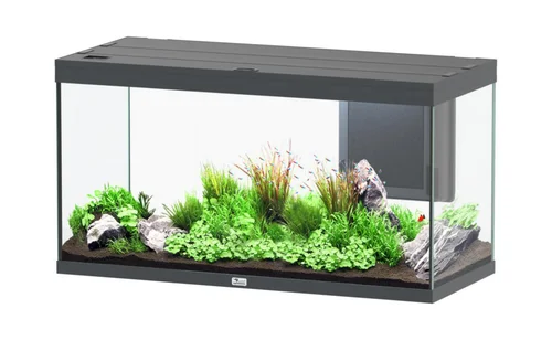 Facile extérieur：Aquarium coloris gris Aquatlantis Volga LED 2.0 350 L - 122 x 52 x 66 cm