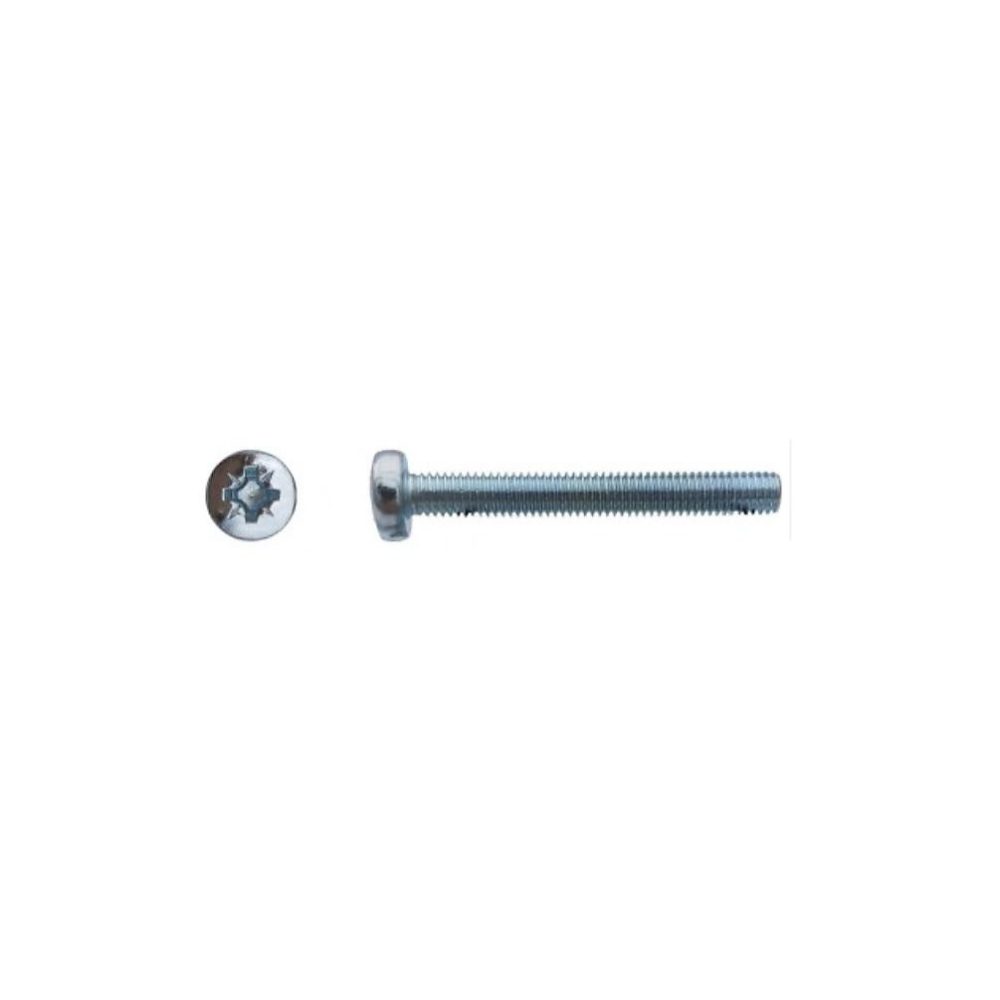 500 Vis Métaux Tête Cylindrique Pozidriv 5 × 25 mm – DIN 7985, Zingué blanc, D-Work