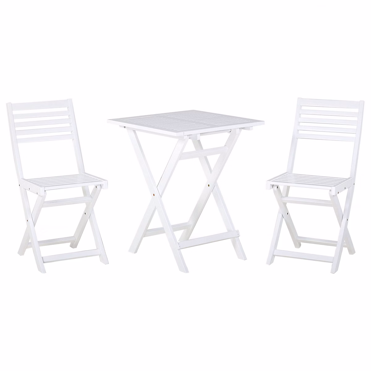 Ensemble bistrot Pliant FIJI Acacia Blanc – Réf. YTDFJIKIS8658238583