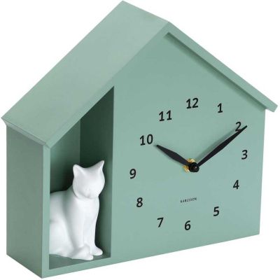 Horloge à poser Siting cat (Jade)