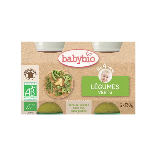 Pour un extérieur plus agréable:Petits pots de légumes verts Babybio 2 x 130 g