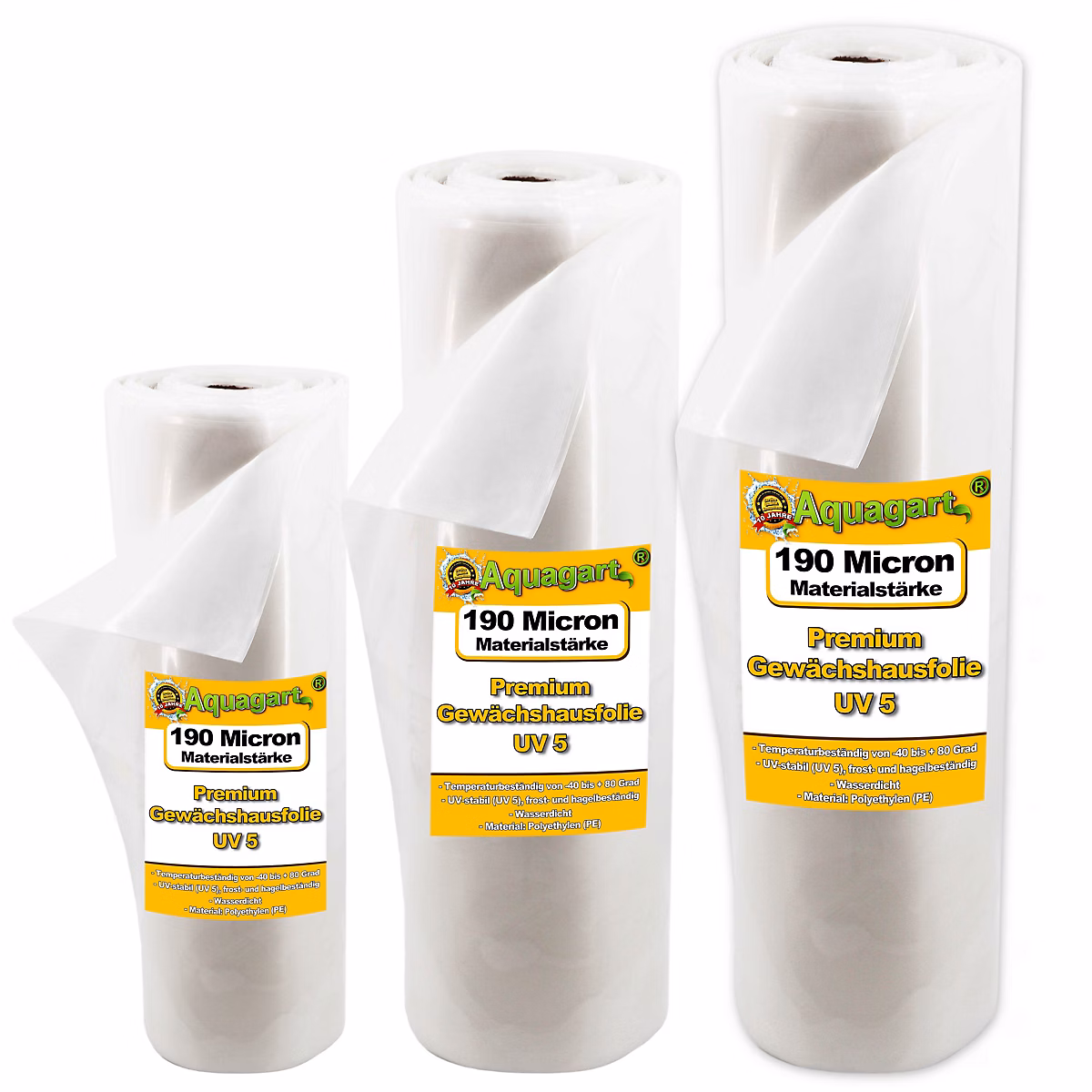 7 m film de jardin – film de serre, UV 5 film de couche froide, 6 m de large Aquagart