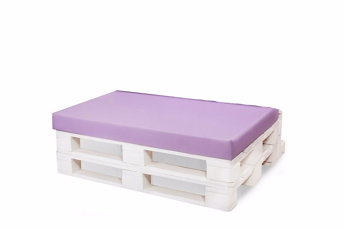 Coussin de palette 120 × 60 × 10cm assise | coussin de palette Violet clair – coussin de mobilier de jardin – coussin de jardin