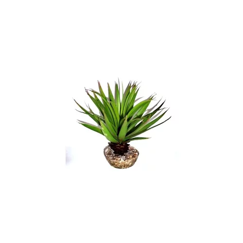 Pour vos moments au jardin:Plante succulente verte en tissu moyen modèle Ø 10 cm