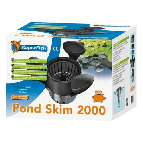 Un choix pratique pour l’extérieur：Aspirateur de surface pour bassin, spécificité Pond Skim 2000, SUPERFISH BASSIN
