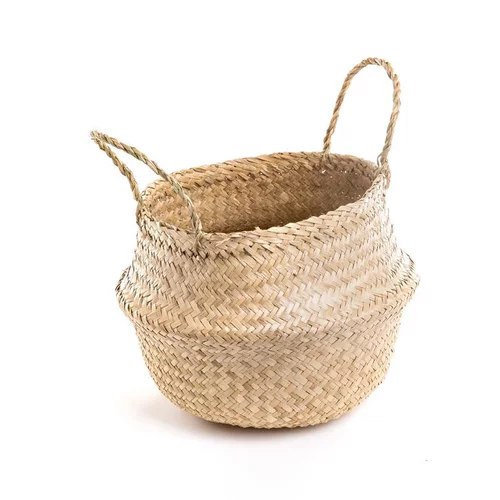 Essentiel jardin:Panière jacinthe d’eau naturelle avec anse - Ø 30 x H 35 cm