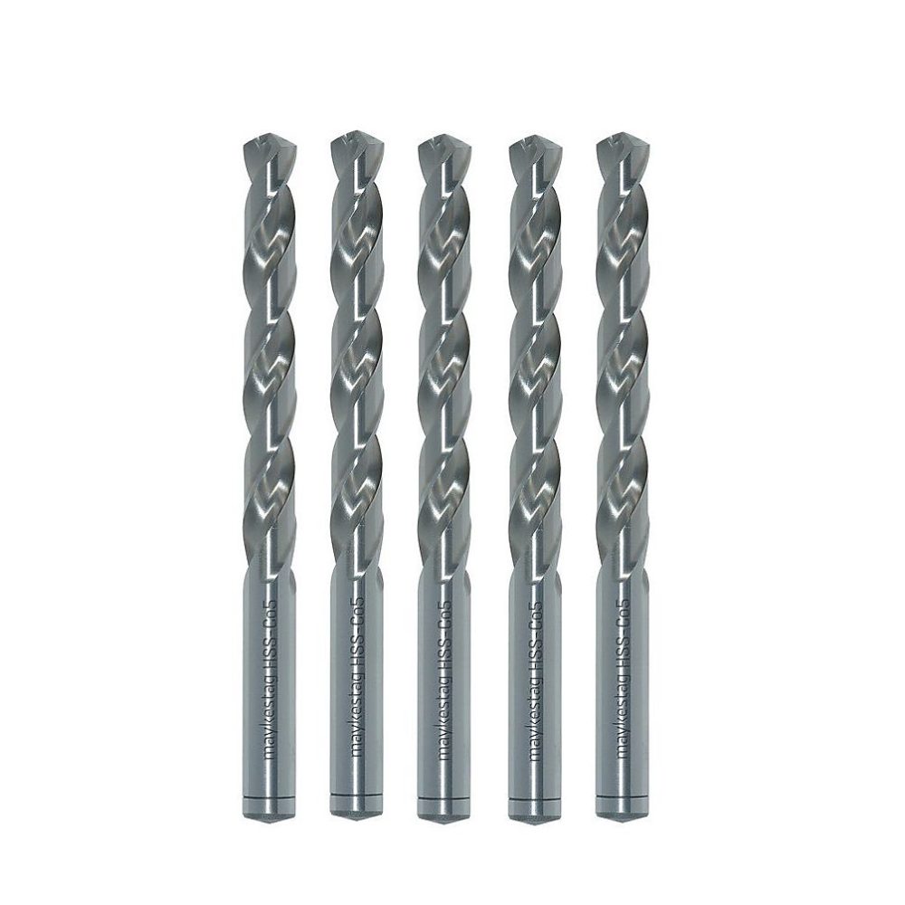10 Forets Hélicoïdaux HSS Cobalt DIN 338 R-AS – Inox, Aciers D. 9 x Lt. 125 x Lu. 81 x Q. 9 mm x Z2, Diamwood