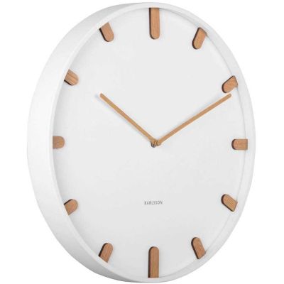 Horloge murale en métal Grace (Blanc)