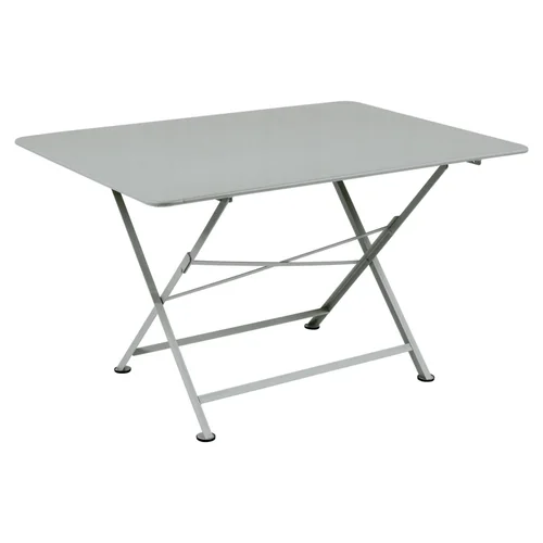 Jardin et idées：Table pliante Cargo coloris gris en acier Fermob - 128 x 90 cm