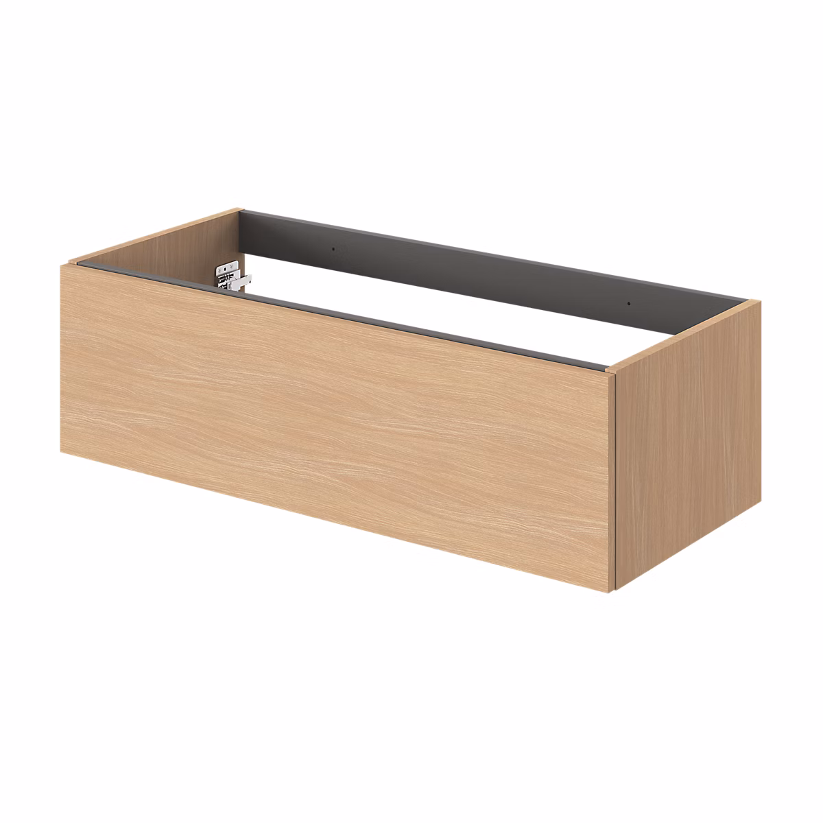 Meuble sous vasque l.100 x H.30 x P.45 cm – effet chêne, 1 tiroir sans poignée, Kentia