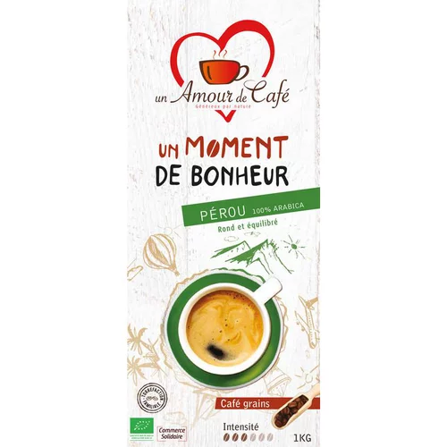 Pour votre extérieur：Café Bio Moment Bonheur 100% Pérou - 1 kg