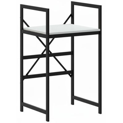 Meuble de superposition machine à laver seche-linge Cindy (Noir et blanc)