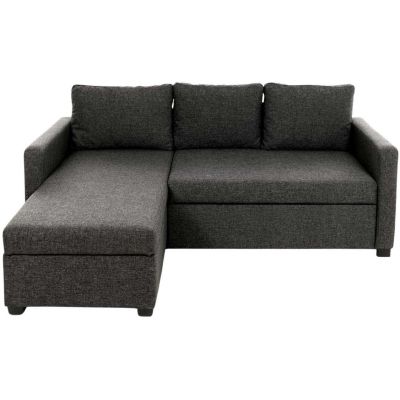 Canapé d'angle convertible avec rangement Kado (Gris foncé)
