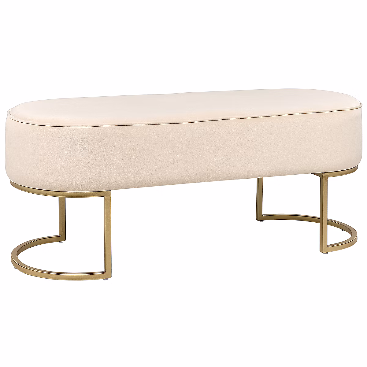 Banc et banc de table – Banquette en velours crème MILRY