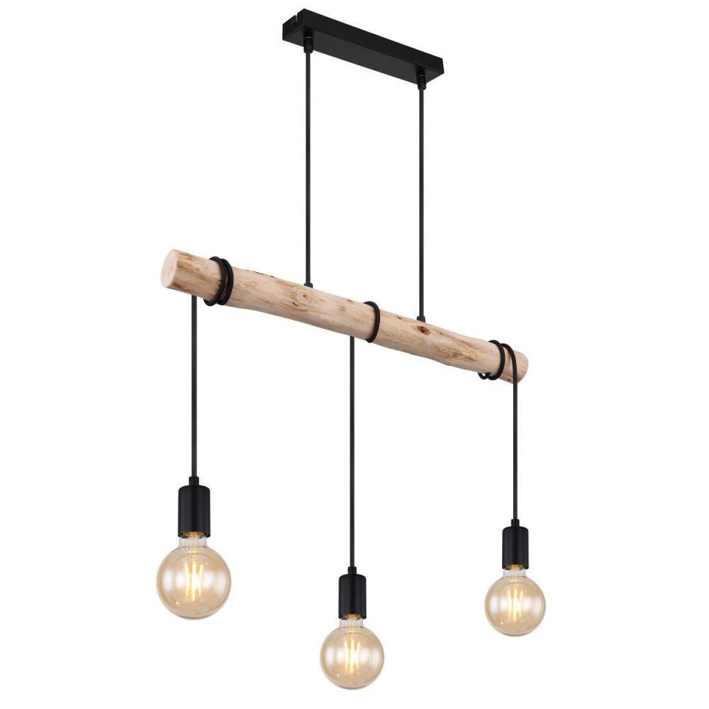 Globo Gregor Plafonnier suspendu noir 3x E27