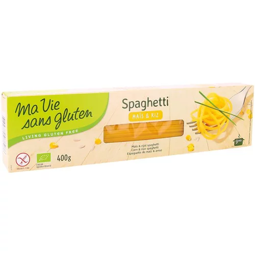 Simple au jardin：Spaghettis maïs et riz bio sans gluten en sachet de 400 g