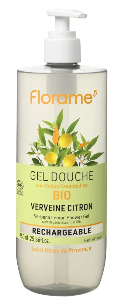 Pour mieux équiper vos extérieurs:Gel douche verveine citron Florame - 750 ml
