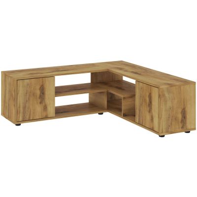 Meuble TV d'angle en aggloméré Rosa (Chêne)