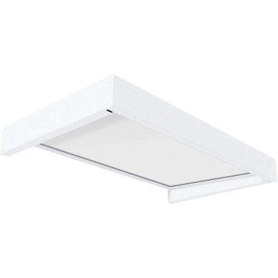 Marquise de porte en aluminium blanc et polycarbonate Sophia (160 x 95 cm)
